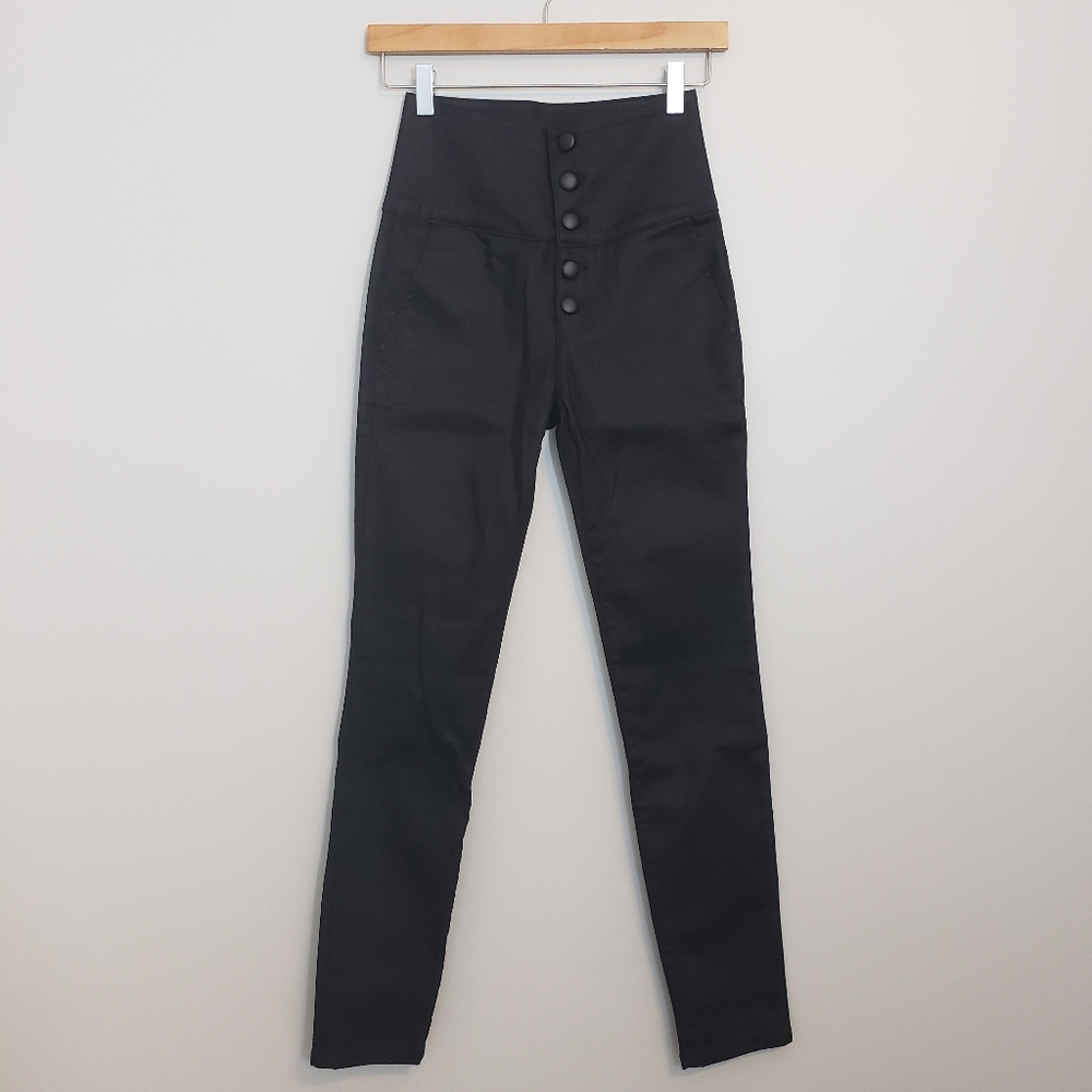 Frame Tuxedo-Style Coated Jeans